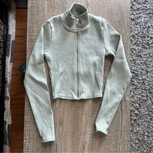 TNA Ribbed Zip-Up Cropped Jacket